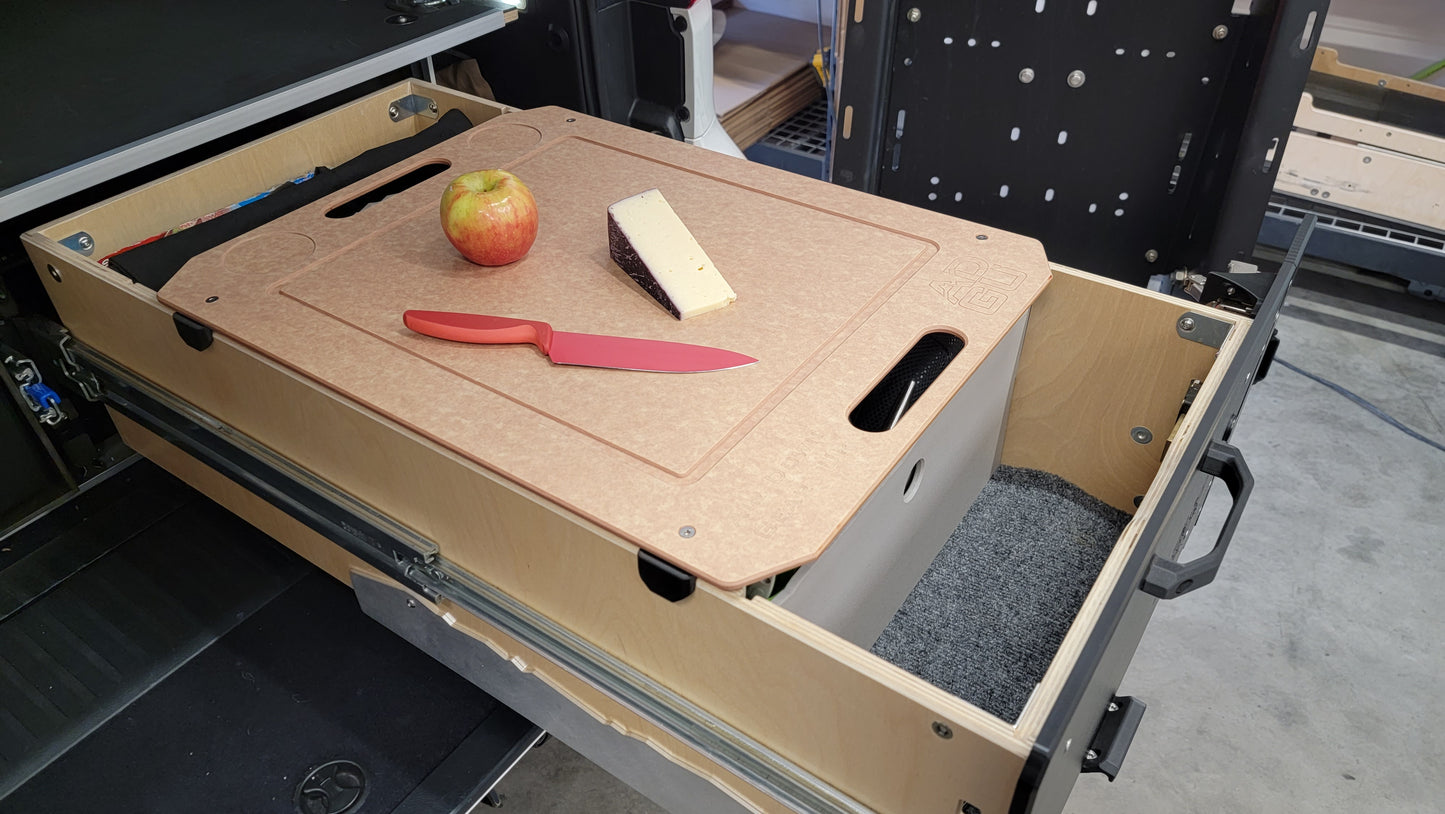 Richlite Overland Kitchen cutting board for Land Cruiser, 4Runner, GX460, GX470, FJ Cruiser, Sequoia