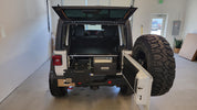 Jeep Wrangler Rubicon JLU storage drawers, fridge and sleeping platform for  overland adventure modification