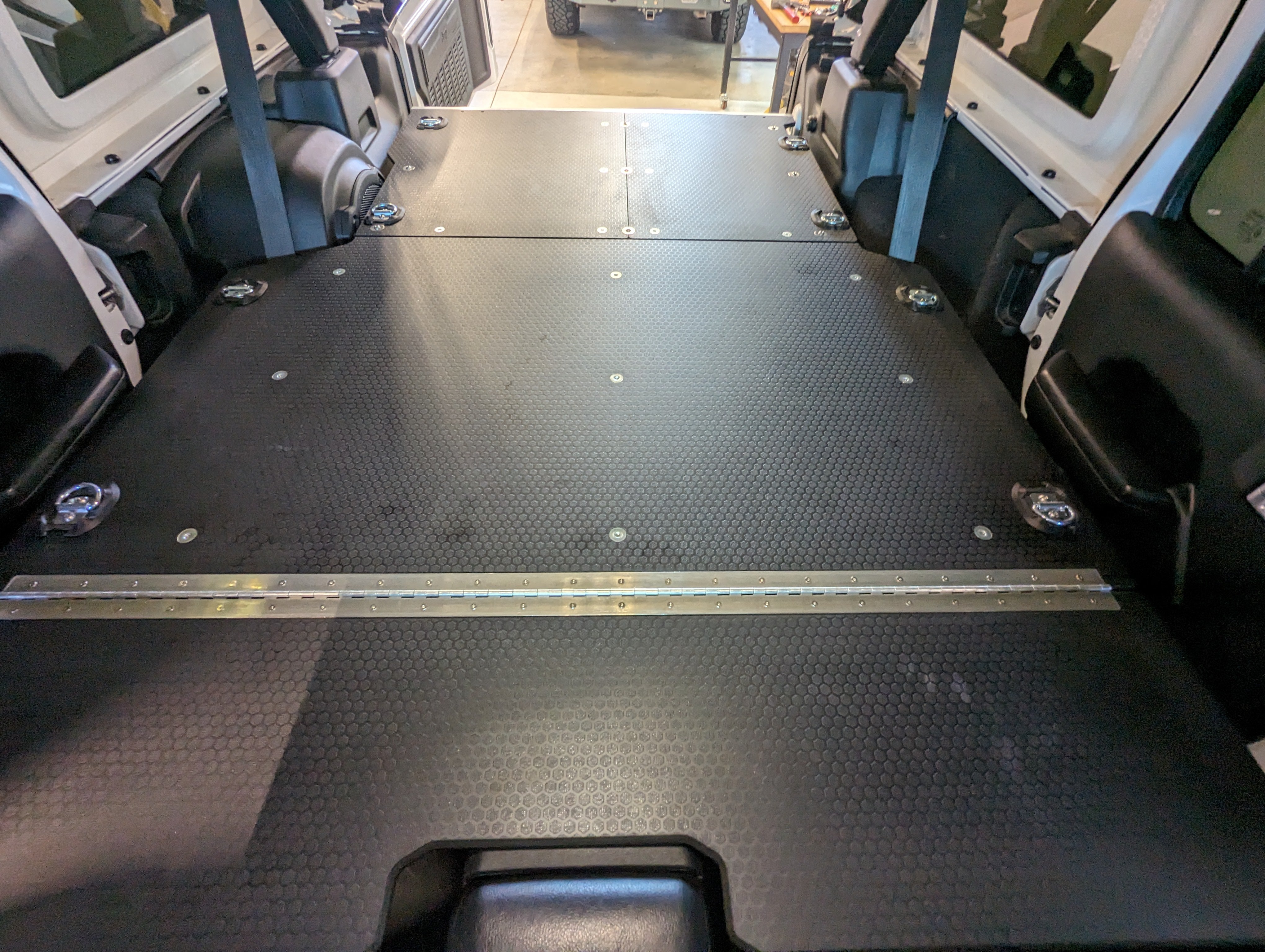 Jeep Wrangler Rubicon JLU storage drawers and sleeping platform for  overland adventure modification