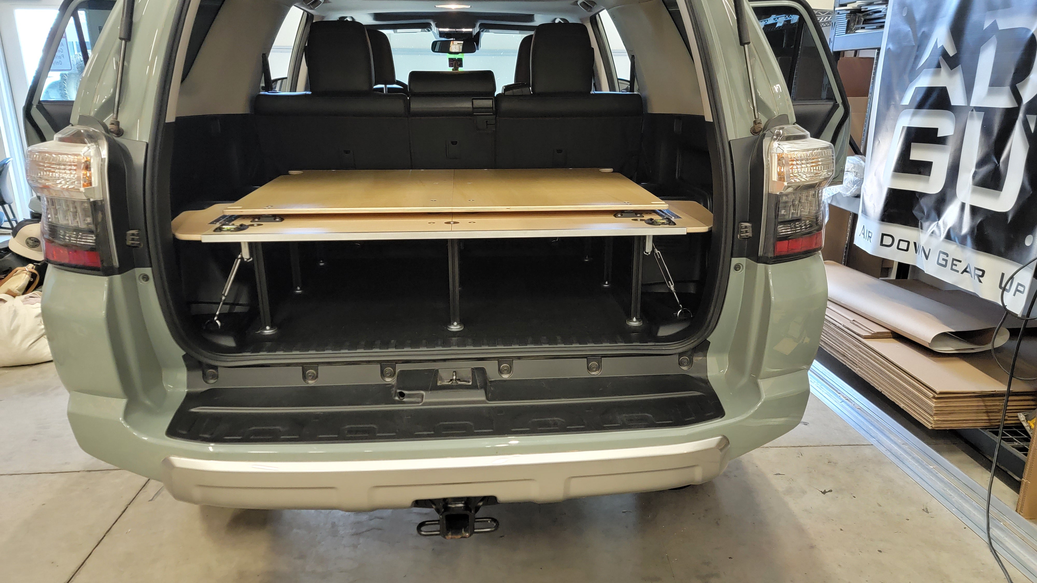 Toyota 4Runner lightweight, patented convertible sleeping platform