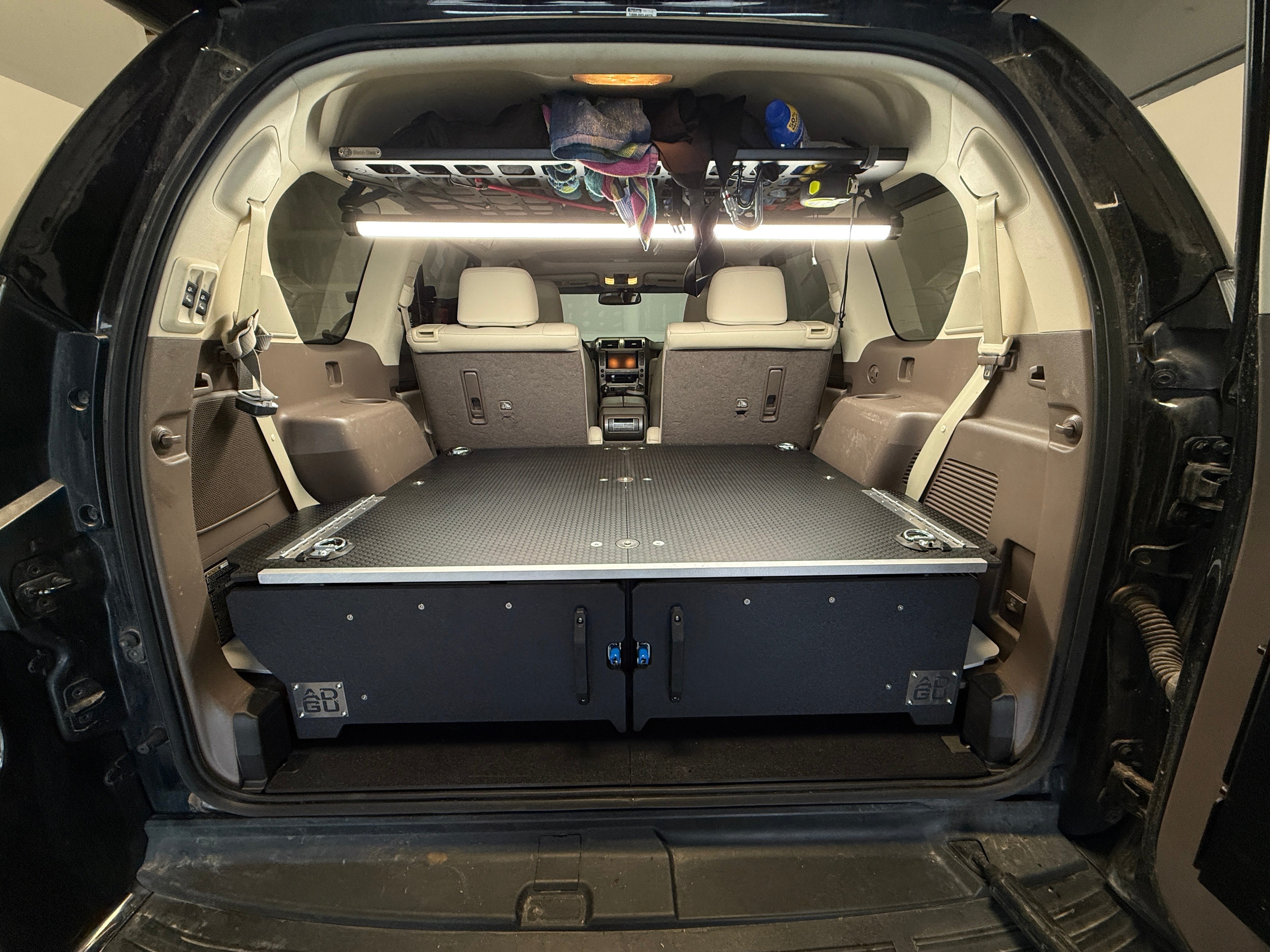 Lexus GX460 storage drawers and sleeping platform – Air Down Gear Up