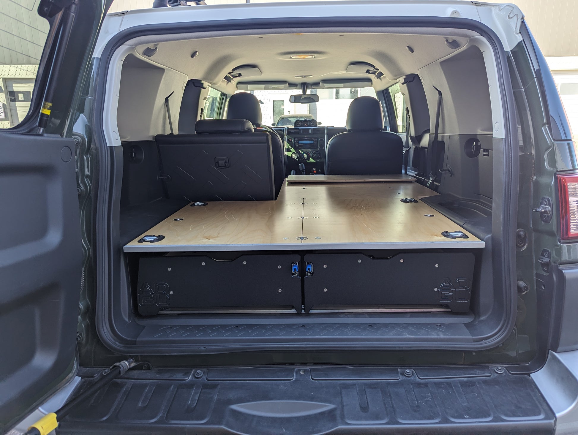 FJ Cruiser Sleeping Platform 60% Seat Delete Drawers Air Down Gear Up