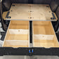 GX460 drawer system with sleeping platform for vehicle organization